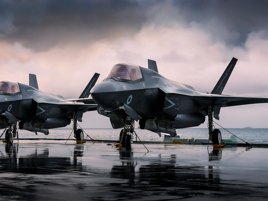 F35 jets on a flight deck