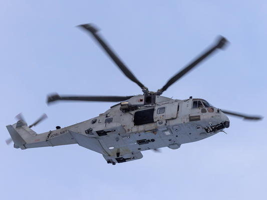 A Royal Navy Wildcat helicopter