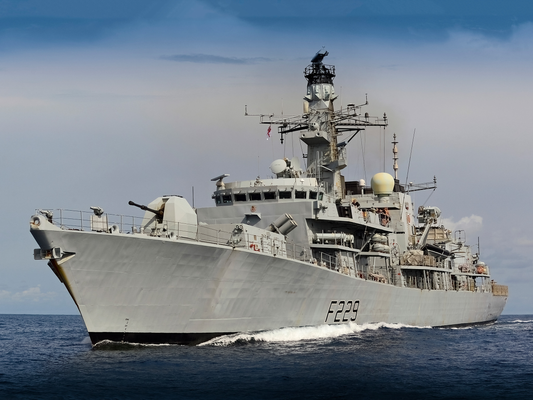 HMS Lancaster at sea