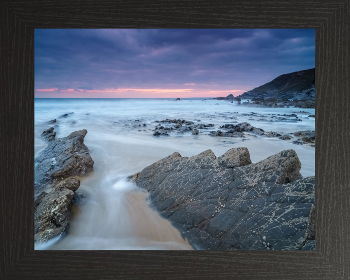 Dollar Cove in Cornwall at sunset Photo Print - Canvas - Framed Photo Print - Hampshire Prints