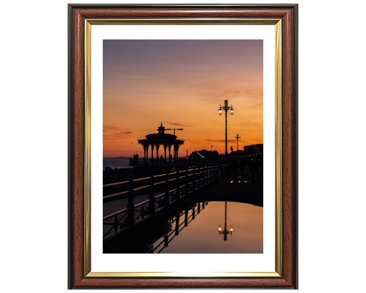 Reflections of Brighton beach at sunset Photo Print - Canvas - Framed Photo Print - Hampshire Prints