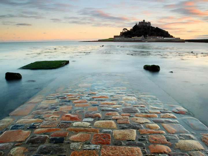 Mounts Bay in Cornwall at sunset Photo Print - Canvas - Framed Photo Print - Hampshire Prints