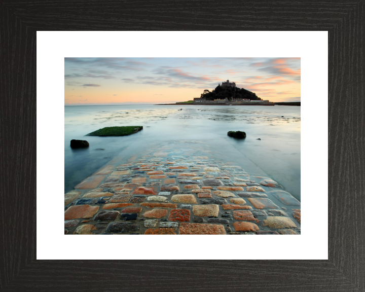 Mounts Bay in Cornwall at sunset Photo Print - Canvas - Framed Photo Print - Hampshire Prints