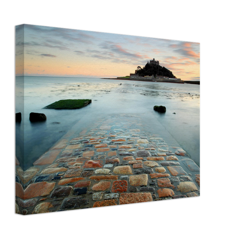 Mounts Bay in Cornwall at sunset Photo Print - Canvas - Framed Photo Print - Hampshire Prints