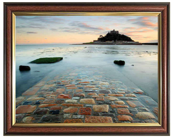 Mounts Bay in Cornwall at sunset Photo Print - Canvas - Framed Photo Print - Hampshire Prints