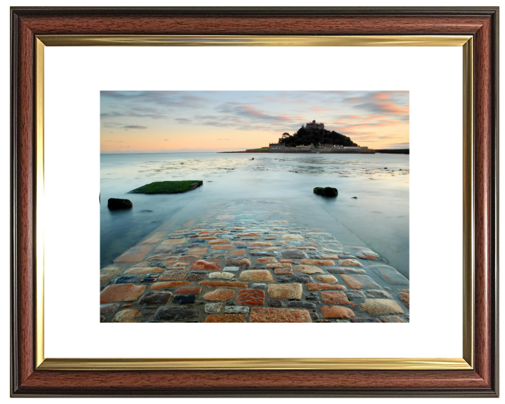 Mounts Bay in Cornwall at sunset Photo Print - Canvas - Framed Photo Print - Hampshire Prints