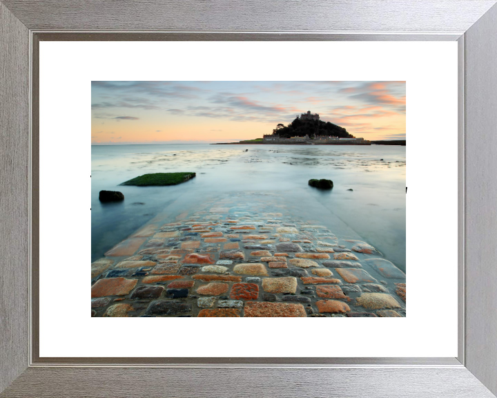 Mounts Bay in Cornwall at sunset Photo Print - Canvas - Framed Photo Print - Hampshire Prints