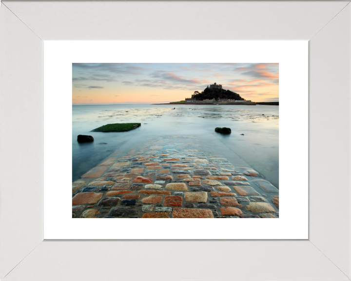 Mounts Bay in Cornwall at sunset Photo Print - Canvas - Framed Photo Print - Hampshire Prints