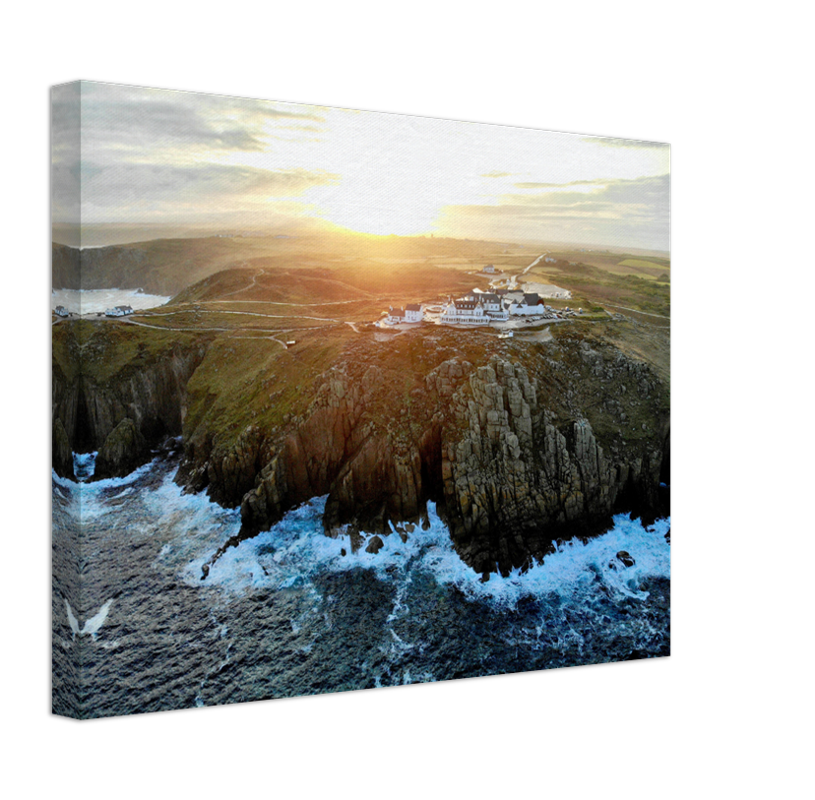 Dawn at Lands End in Cornwall Photo Print - Canvas - Framed Photo Print - Hampshire Prints