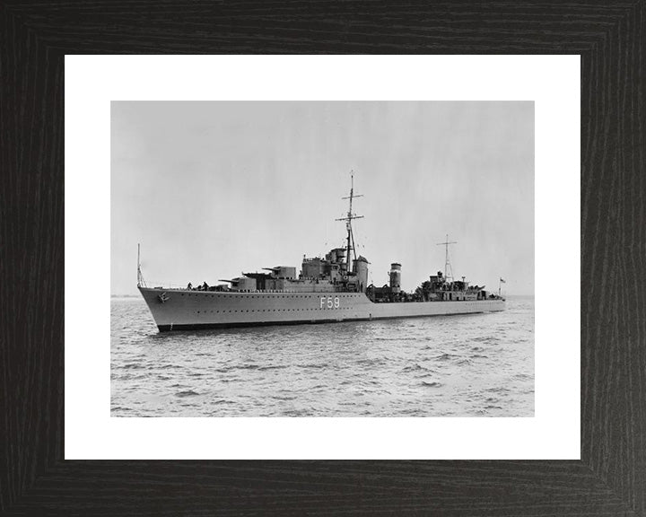 HMS Mashona F59 (L59) Royal Navy Tribal class destroyer Photo Print or Framed Print - Hampshire Prints