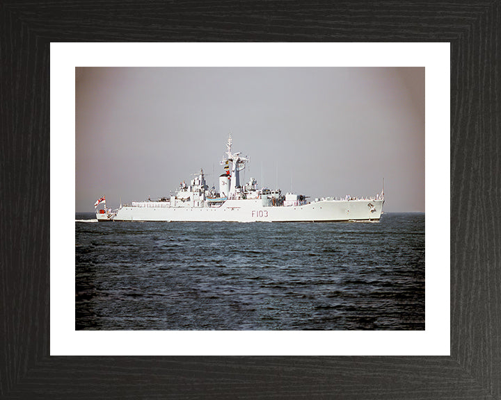 HMS Lowestoft F103 Royal Navy Rothesay class frigate Photo Print or Framed Print - Hampshire Prints