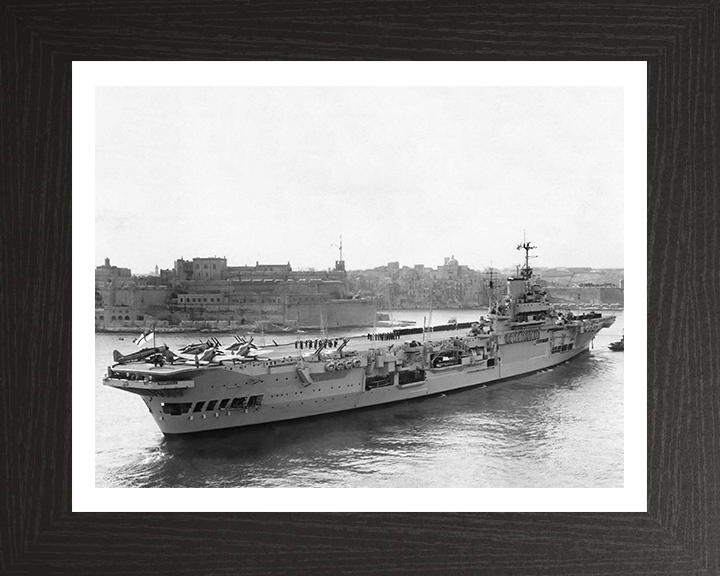 HMS Indomitable (92) Royal Navy Modified Illustrious class aircraft carrier Photo Print or Framed Print - Hampshire Prints