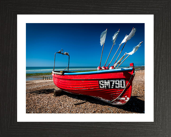Worthing beach fishing boat West Sussex Photo Print - Canvas - Framed Photo Print - Hampshire Prints