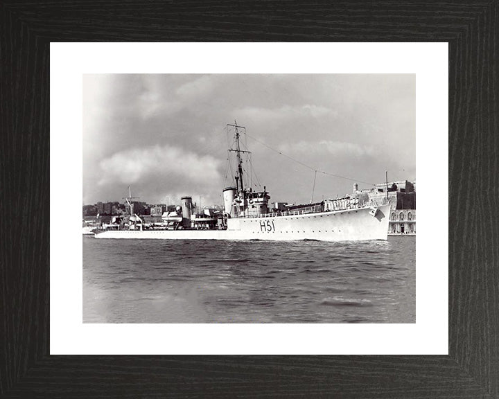 HMS Scout H51 Royal Navy S class destroyer Photo Print or Framed Print - Hampshire Prints