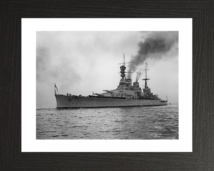 HMS Repulse (1916) Royal Navy Renown class battlecruiser Photo Print or Framed Print - Hampshire Prints