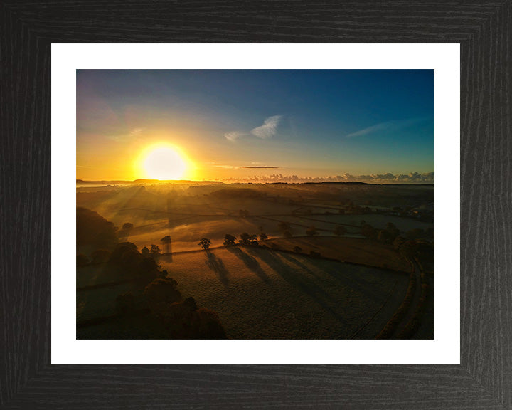 Sunrise over Aylesbeare Devon Photo Print - Canvas - Framed Photo Print - Hampshire Prints