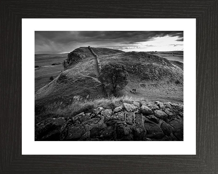 Hadrian's Wall Cumbria black and white Photo Print - Canvas - Framed Photo Print - Hampshire Prints