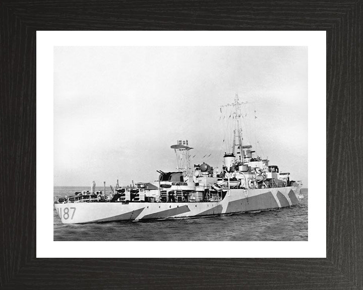 HMS Kite U87 Royal Navy Modified Black Swan Class sloop Photo Print or Framed Print - Hampshire Prints