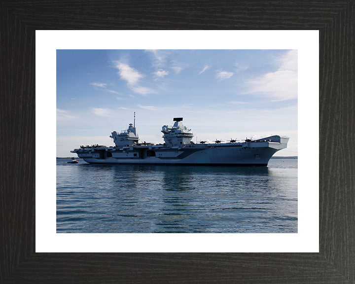 HMS Queen Elizabeth R08 Royal Navy Queen Elizabeth Class Aircraft Carrier Photo Print or Framed Print - Hampshire Prints