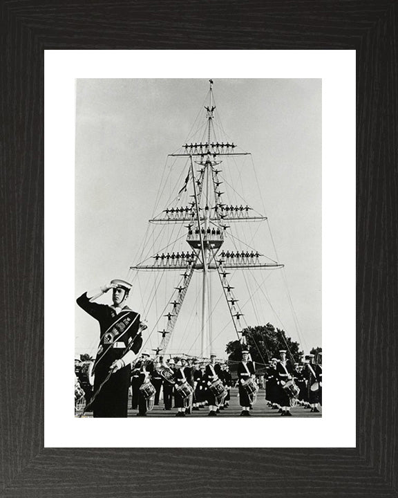 HMS Ganges mast manning 1960's Photo Print or Framed Photo Print - Hampshire Prints