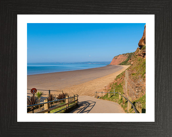 Sandy Bay Beach Exmouth Devon in summer Photo Print - Canvas - Framed Photo Print - Hampshire Prints