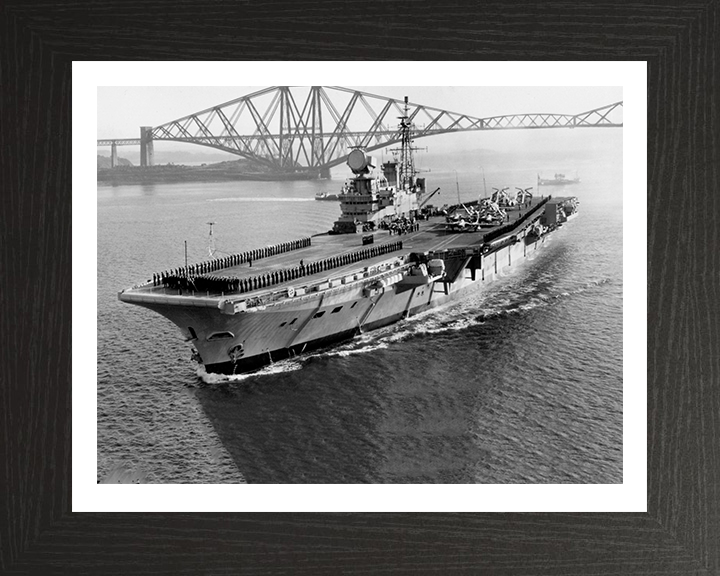 HMS Hermes R12 Royal Navy Centaur class Aircraft carrier Photo Print or Framed Print - Hampshire Prints