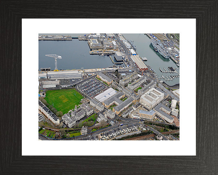 HMS Drake shore establishment Aerial Photo Print or Framed Photo Print - Hampshire Prints