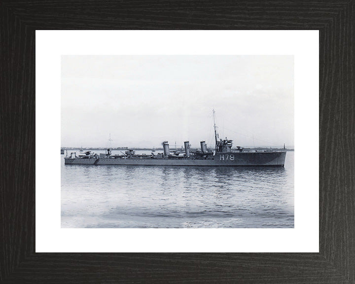 HMS Sceptre H79 Royal Navy R Class destroyer Photo Print or Framed Print - Hampshire Prints