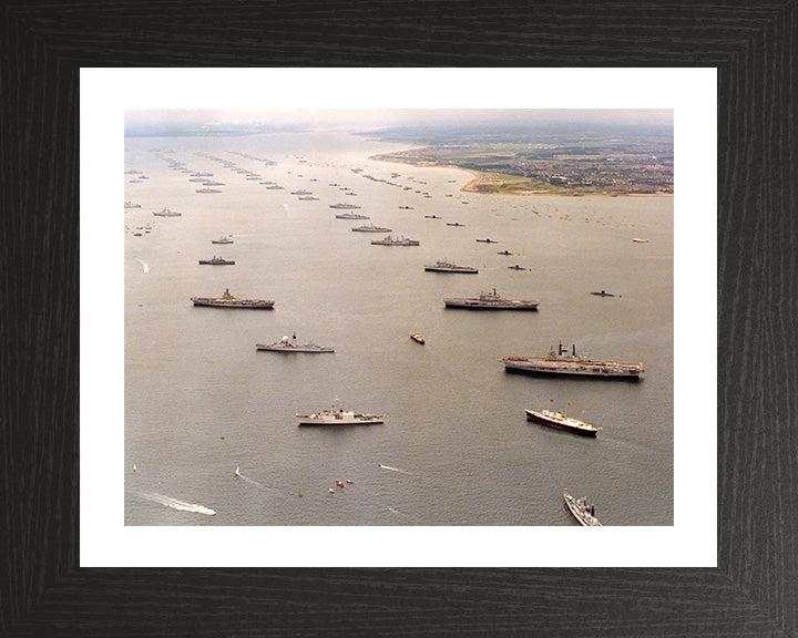 Silver Jubilee Royal Navy Spithead review 1977 from above Photo Print or Framed Photo Print - Hampshire Prints