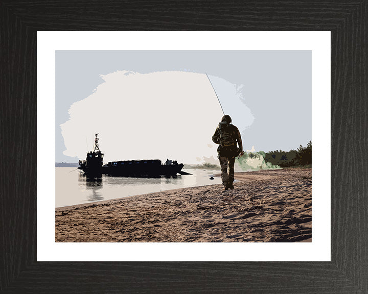 Royal Marines Commando beach landing artwork Print - Canvas - Framed Print - Hampshire Prints