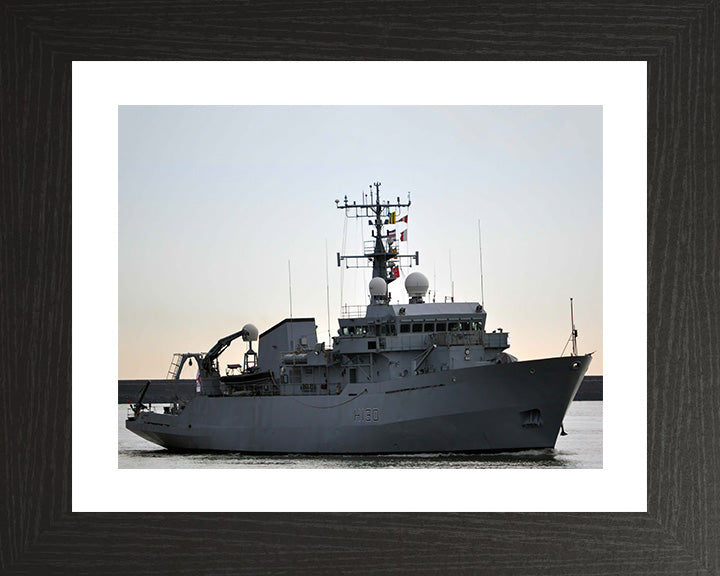 HMS Roebuck H130 Royal Navy coastal survey vessel Photo Print or Framed Print - Hampshire Prints