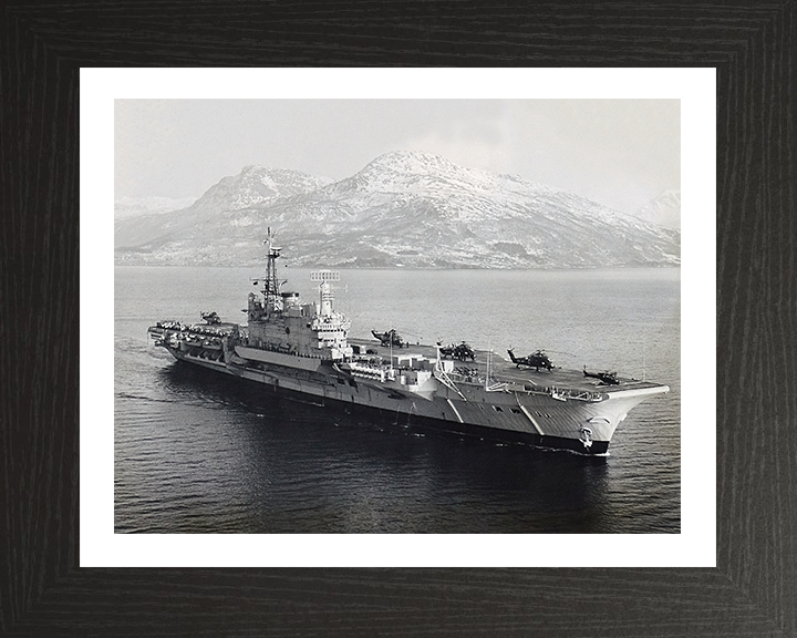 HMS Hermes R12 Royal Navy Centaur class Aircraft carrier Photo Print or Framed Print - Hampshire Prints