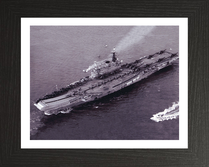 HMS Hermes R12 Royal Navy Centaur class Aircraft carrier Photo Print or Framed Print - Hampshire Prints