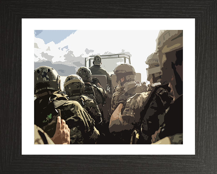 Royal Marines Commando Boarding team riding a RIB artwork Print - Canvas - Framed Print - Hampshire Prints