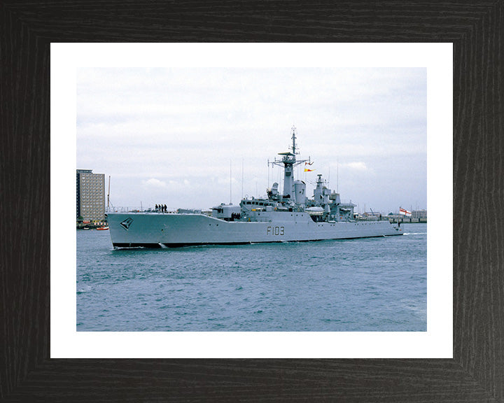 HMS Lowestoft F103 Royal Navy Rothesay class frigate Photo Print or Framed Print - Hampshire Prints