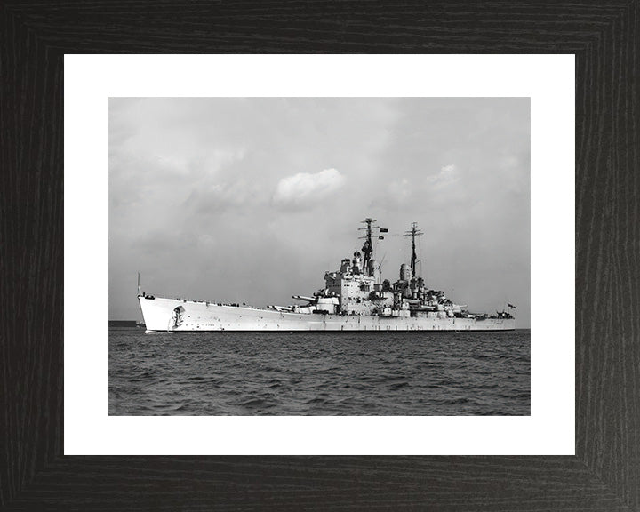 HMS Vanguard (23) Royal Navy fast battleship Photo Print or Framed Print - Hampshire Prints