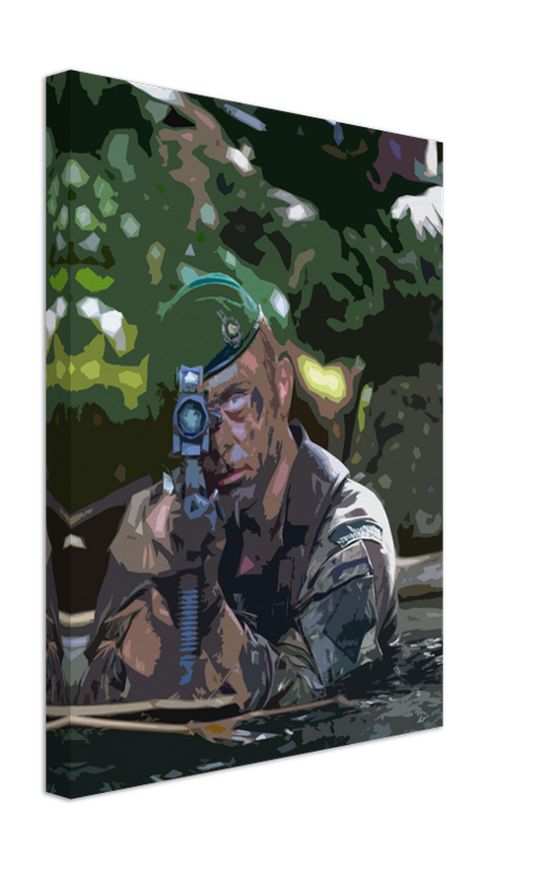 Royal Marines Commandos Jungle warefare artwork Print - Canvas - Framed Print - Hampshire Prints