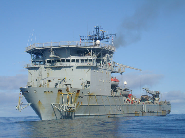 RFA Diligence A132 Royal Fleet Auxiliary forward repair ship Photo Print or Framed Print - Hampshire Prints