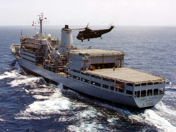 RFA Fort Austin A386 Royal Fleet Auxiliary Fort Rosalie Class replenishment ship Photo Print or Framed Print - Hampshire Prints