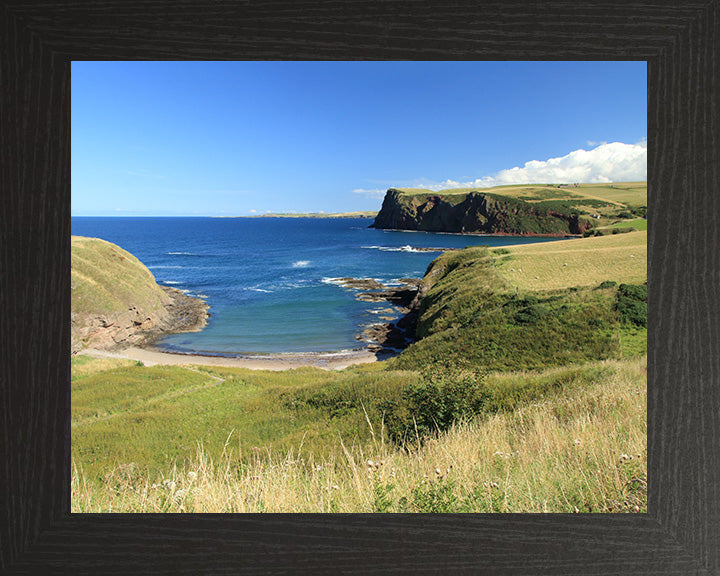 Cullykhan Beach and Fort Fiddes Scotland Photo Print - Canvas - Framed Photo Print - Hampshire Prints
