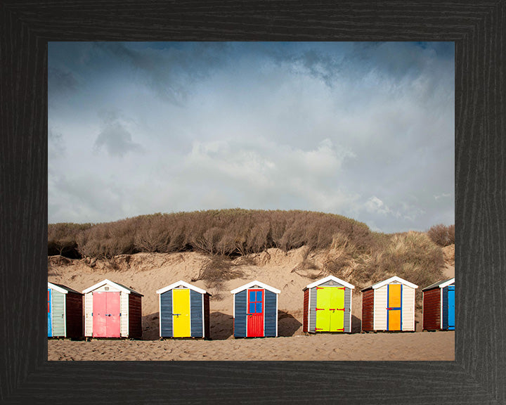 Saunton Sands beach huts Devon Photo Print - Canvas - Framed Photo Print - Hampshire Prints