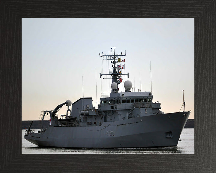 HMS Roebuck H130 Royal Navy coastal survey vessel Photo Print or Framed Print - Hampshire Prints