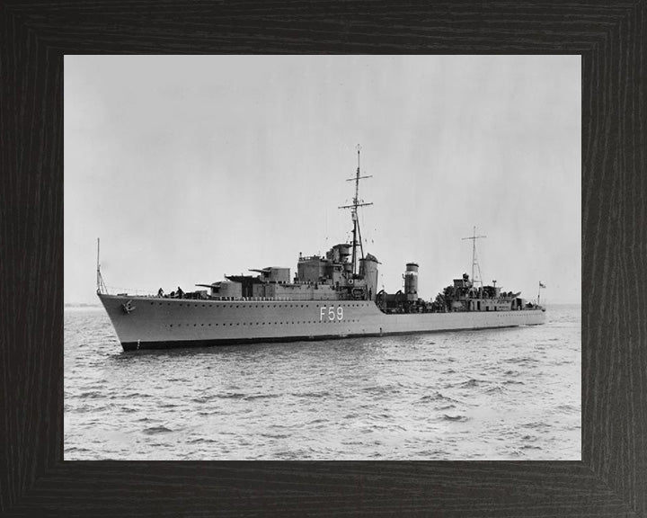 HMS Mashona F59 (L59) Royal Navy Tribal class destroyer Photo Print or Framed Print - Hampshire Prints