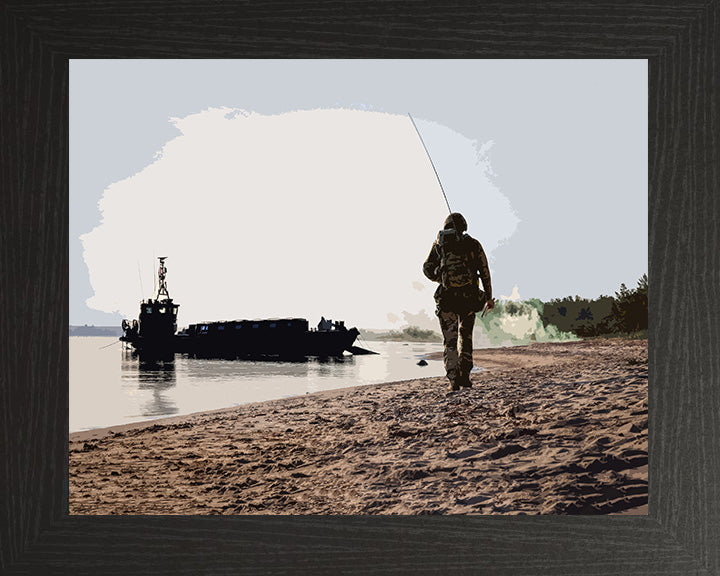 Royal Marines Commando beach landing artwork Print - Canvas - Framed Print - Hampshire Prints