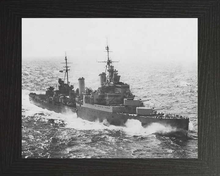 HMS Sheffield C24 Royal Navy Town class light cruiser Photo Print or Framed Print - Hampshire Prints