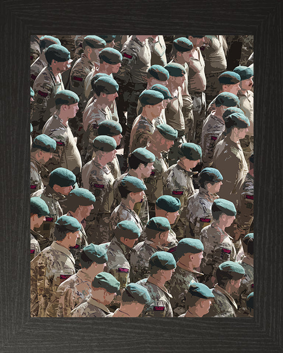 Royal Marines Commandos wearing green berets artwork Print - Canvas - Framed Print - Hampshire Prints