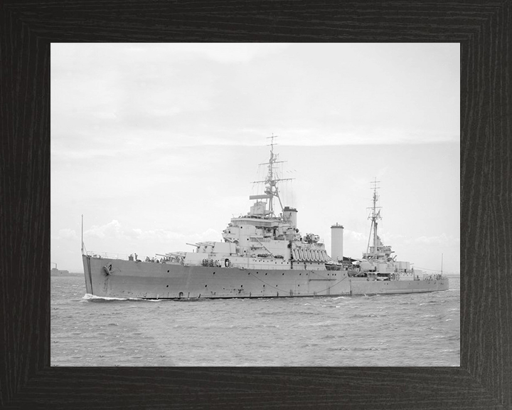 HMS Gambia (48) Royal Navy Fiji class light cruiser Photo Print or Framed Photo Print - Hampshire Prints