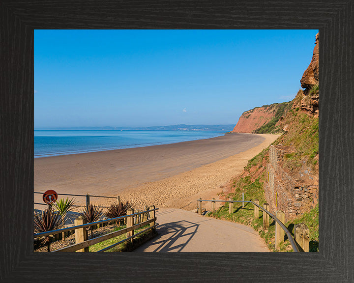 Sandy Bay Beach Exmouth Devon in summer Photo Print - Canvas - Framed Photo Print - Hampshire Prints