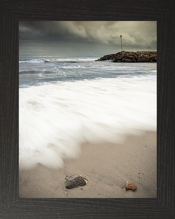 Storm clouds over Highcliffe Beach Dorset Photo Print - Canvas - Framed Photo Print - Hampshire Prints