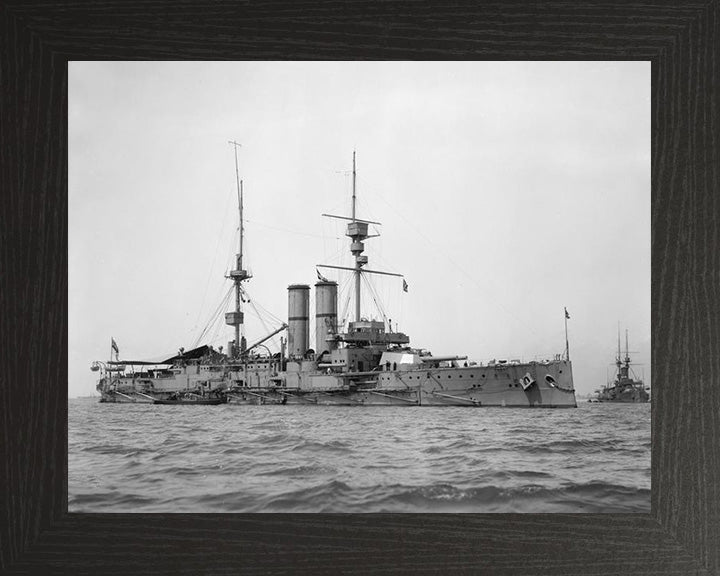 HMS Hibernia (1905) Royal Navy pre dreadnought Battleship Photo Print or Framed Print - Hampshire Prints